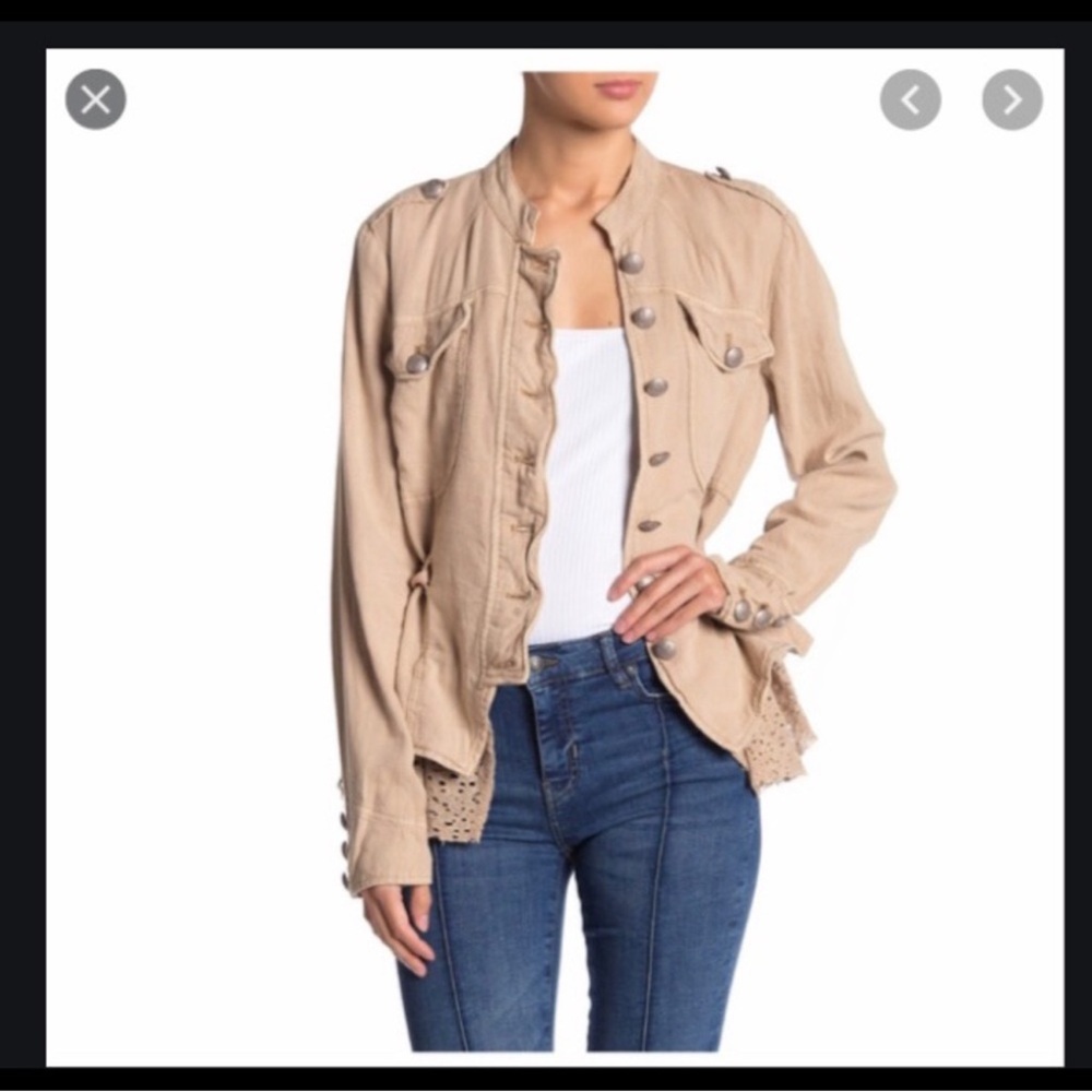 Free People Light Tan Mimosa Jacket, size XS